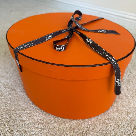 Hermès Fedora Clou de Selle – Black Cotton-Viscose, Original Box  & Ribbon - Picture 9 of 10